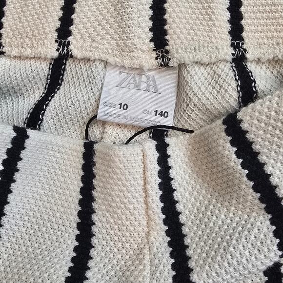 Girls Bundle Set Plaid Pj Pants 10, Stripe Zara Pants 10, Stripe Pearl Shirt 8-9 - Picture 8 of 11